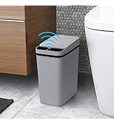 Anborry Smart Touchless Bathroom Trash Can 2.2 Gallon Automatic Motion Sensor Rubbish Can with Li...