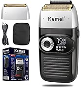 KEMEI Foil Shaver Barber for Men,Electric Razor Rechargeable with Beard Trimmer,Cordless Lithium ...