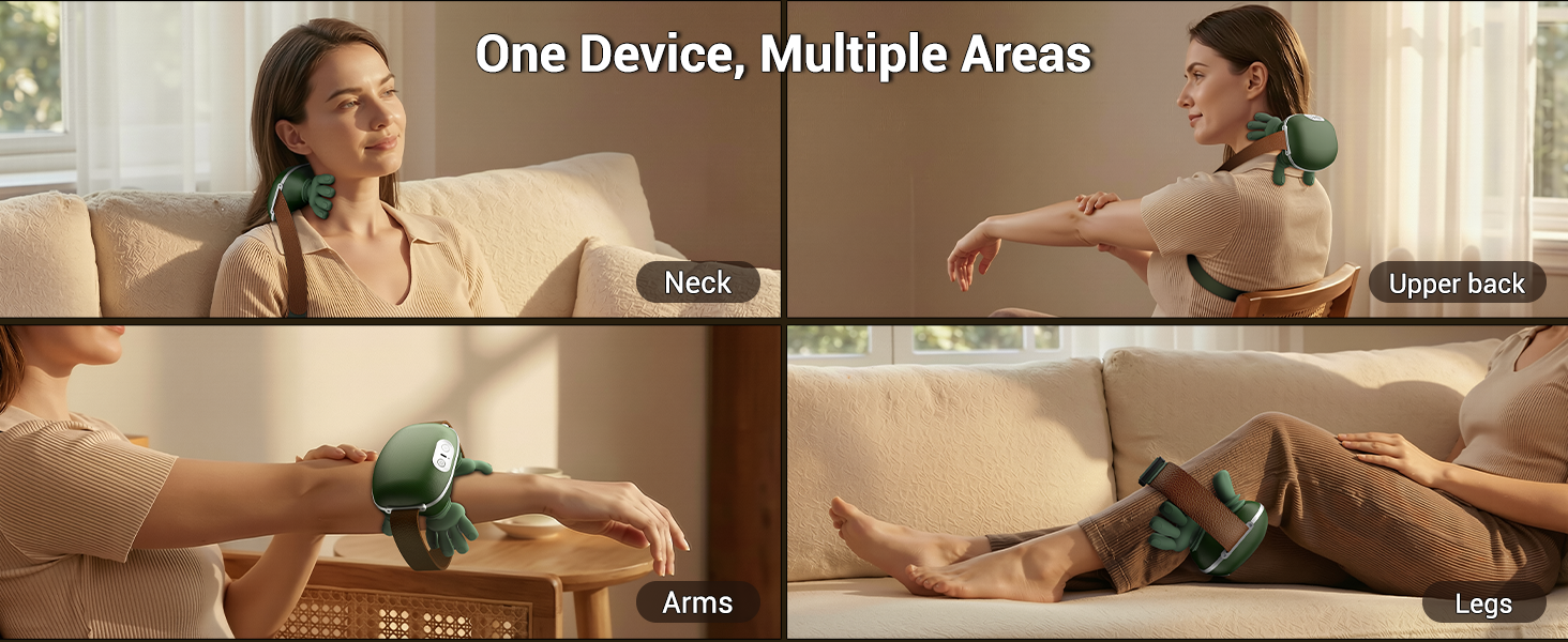 Versatile portable massager for neck upper back arms