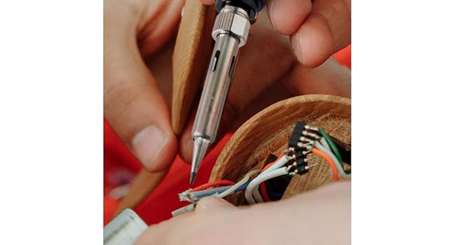 soldering iron kit digital display LED with soldering tips, wire, desoldering pump