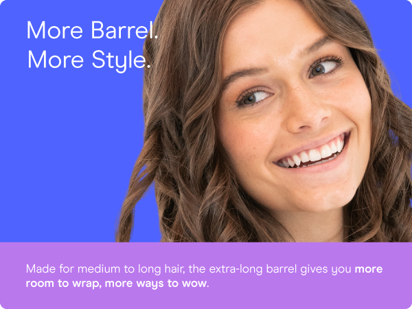 Conair ceramic curling iron hair 1 inch long barrel styling even heat dual voltage setting