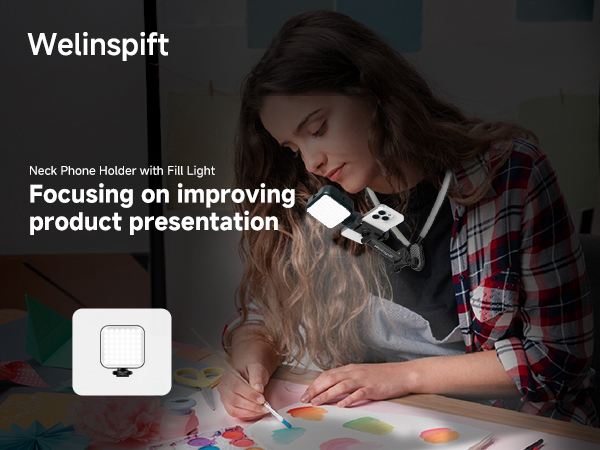 Neck Phone Holder with fill light