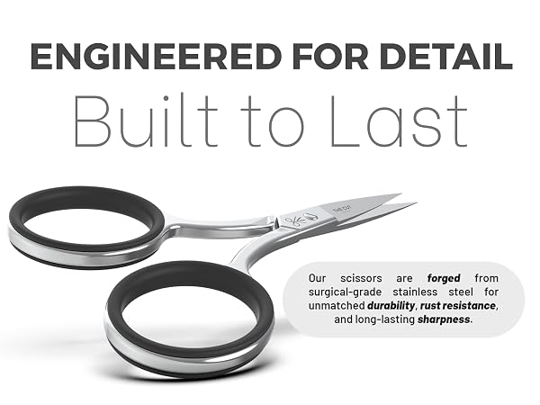 Eyebrow &amp; Mustache Scissors for Men &amp; Women – Precision Grooming Tool, Stainless Steel