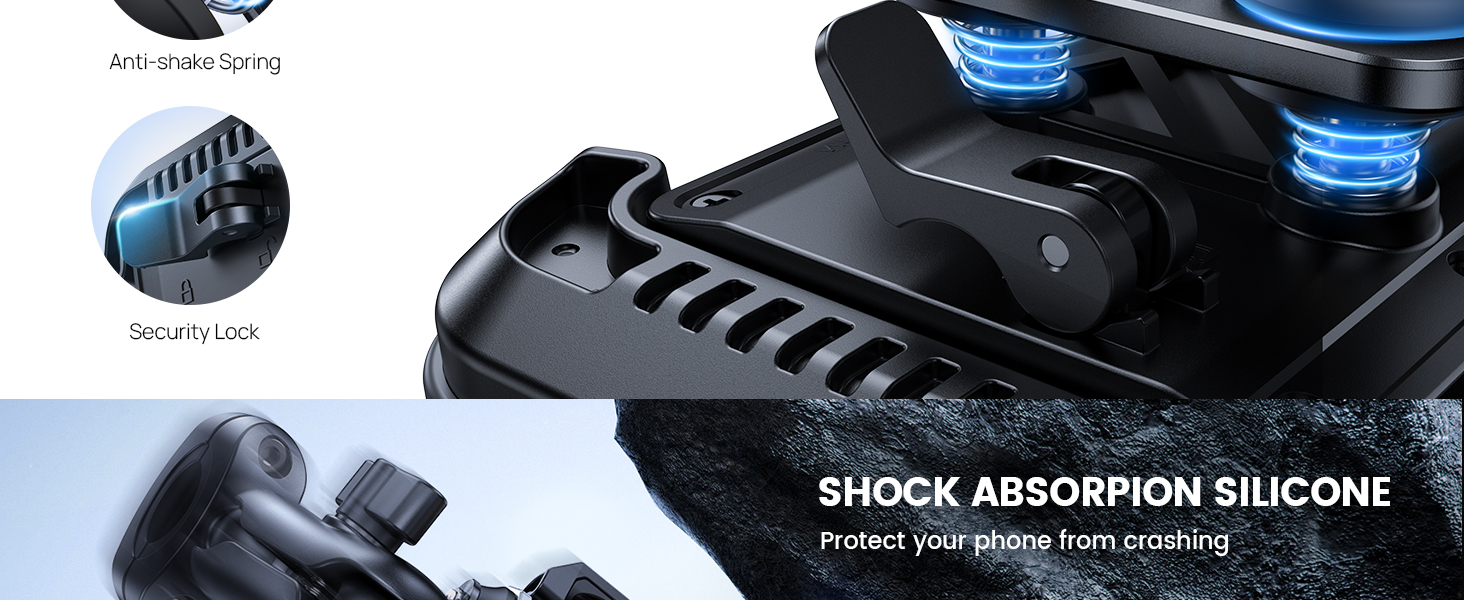 anti-shock motorcycle cellphone mount
