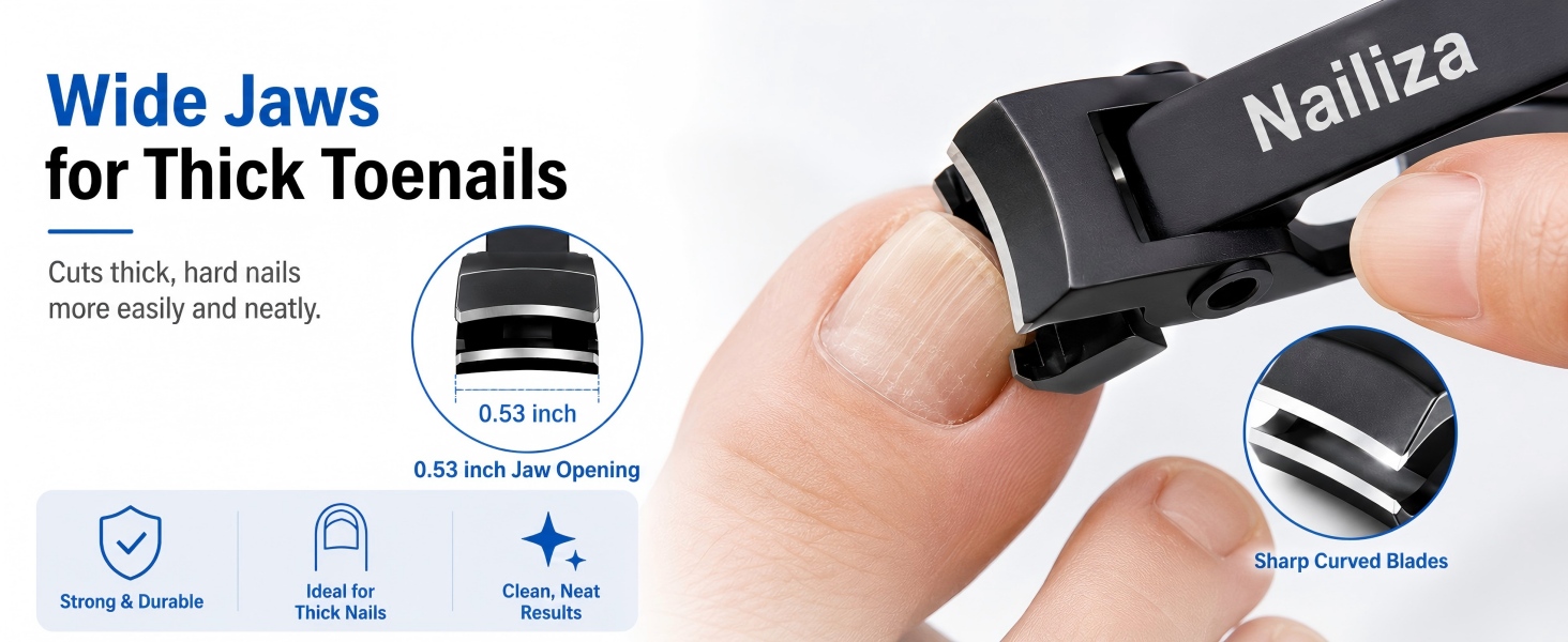 Wide Jaws for Thick Toenails