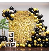 24 Pack Shimmer Wall Backdrop Party Decorations,Shimmer Wall Panels Sequins Wall Panels for Weddi...