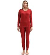 Thermal Underwear Women Ultra-Soft Long Johns Set Base Layer Skiing Winter Warm Top &amp; Bottom