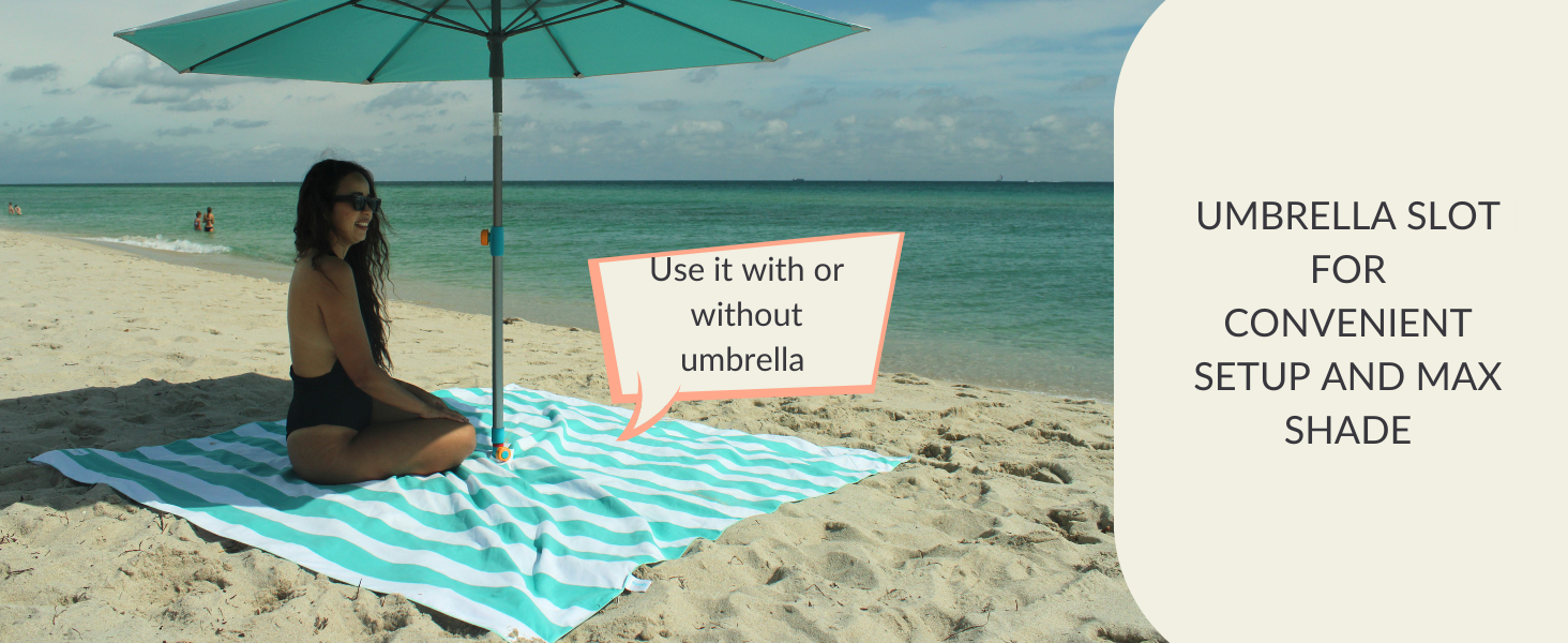 Umbrella slot for convenient shade