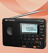 Retekess V115 Shortwave Radio, Digital Radio AM FM, Shortwave Receiver with 1000mAh Rechargeable ...