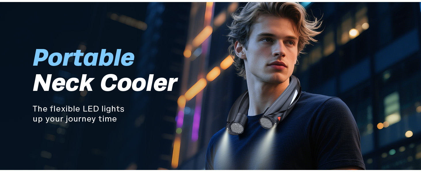 neck fan with led light