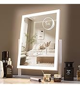 HIEEY Lighted Makeup Mirror, Hollywood Vanity Mirror with Lights, Three Color Lighting Modes, and...