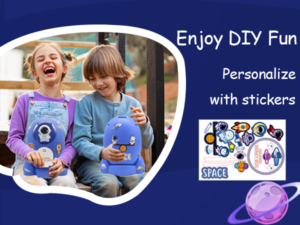 Rocket Ship Piggy Bank for Boys Money Safe Piggy Banks for Kids Cash Coin Can ATM Bank Coin