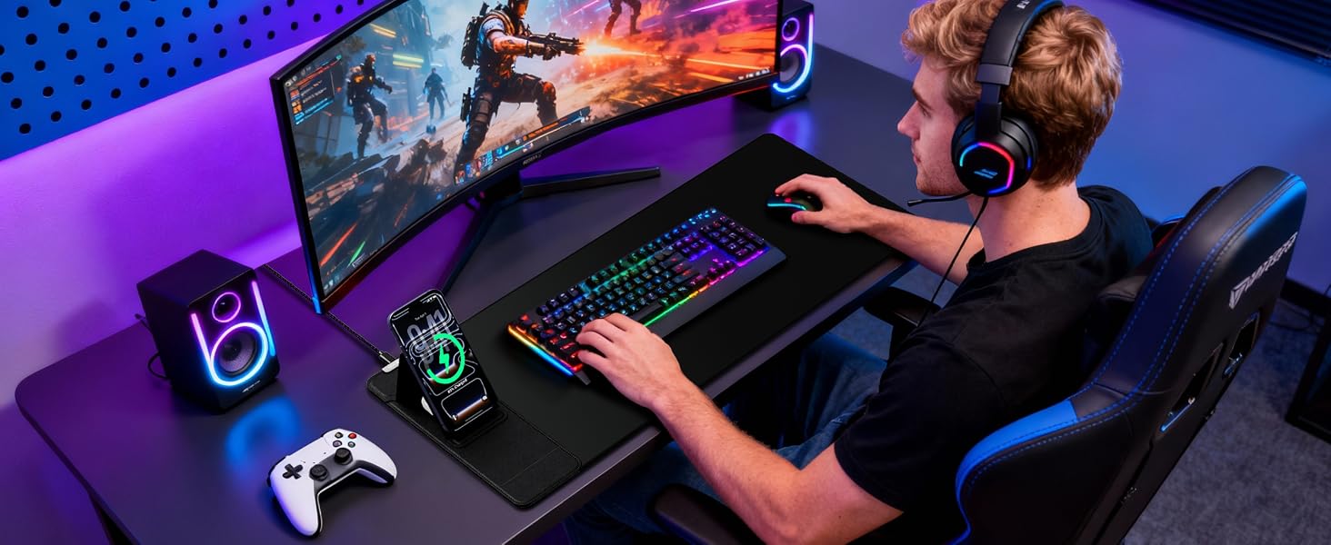 wireless charger mouse pad