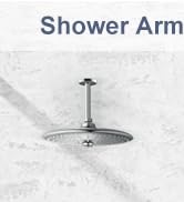 OFFO Shower Arm with Flange, 10 Inches Brushed Nickel Ceiling Mount Replacement Rain Shower Head ...