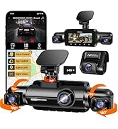 Neideso 360° Dash Cam Front and Rear Inside, 4 Channel FHD 4 * 1080P, Wi-Fi GPS Voice Control Car...