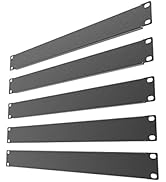 QiaoYoubang 5 Pack of 1U Blank Panel - Metal Rack Mount Filler Panel for 19in Server Rack Cabinet...