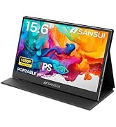 SANSUI Portable Monitor 15.6 Inch FHD 1080P Travel Monitor for Laptop, USB C HDMI Ultra-Thin IPS ...