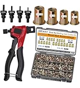 Imperial Pressure Rivet Nut Tool Kit, 500PCS (1/4-20,10-24,8-32,6-32) inch Rivet Nut, Suitable fo...