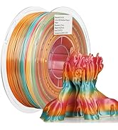 LANDU Silk PLA 3D Printer Filament Multicolor Rainbow PLA Filament 1.75mm Gradient Color Changing...