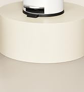 Cesun 1.2 Gallons Small Trash Can with Lid, White Bathroom Garbage Can with Foot Pedal, Mini Round