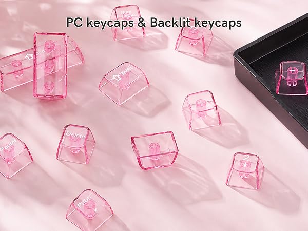 Lavender Clear Keyboard Keycaps,Jelly Key caps tranlucent Set