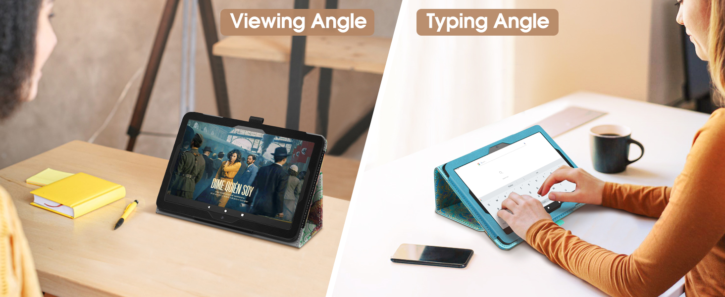 Kindle Fire HD 8 case cover 2022 sleeve bag flip folding magnetic Rotatable Kickstand Shockproof