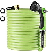 SPECILITE Flexible Garden Water Hose 50 Ft, Heavy Duty, Lightweight and Leak-Proof Pipe× 1/2 In, ...