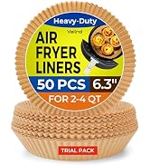 Air Fryer Liners for Najia, 50 PCS Air Fryer Paper Liners Disposable - 6.3 Inch Round Parchment S...