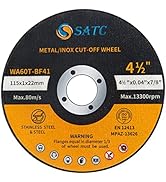 S SATC 4 1/2 Cut Off Wheel 50 PCS Cutting Wheels 4.5"x.040"x7/8" Angle Grinder Cutting Disc Ultra...