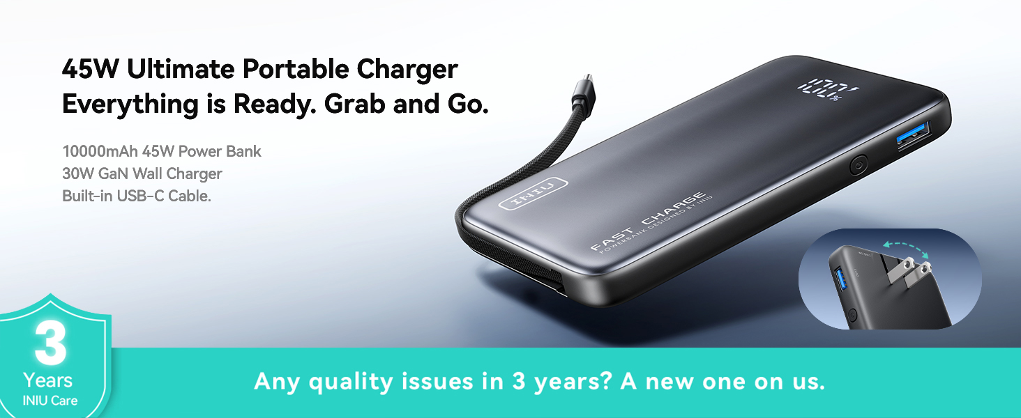 45W 3-IN-1 Portable Charger