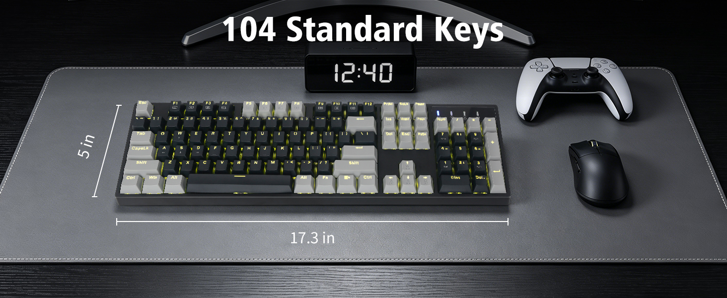 104 keys