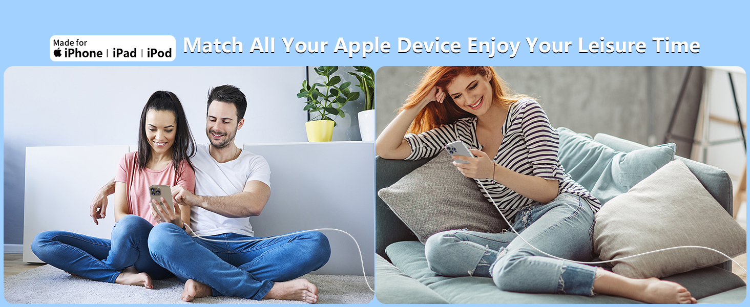 MFi Certified 2Pack PD 20W USB C Chargers Block Type C Wall Charger iPhone 16 Charger Fast Charging