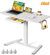 mobile standing desk with drawer