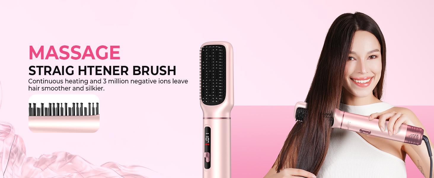 Continuous heating and 3 million negative ions leavehair smoother and silkier