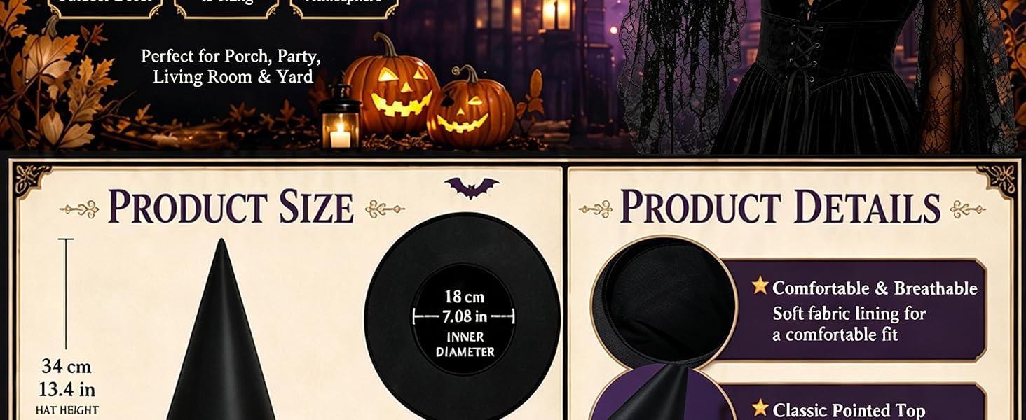 hanging witch hats