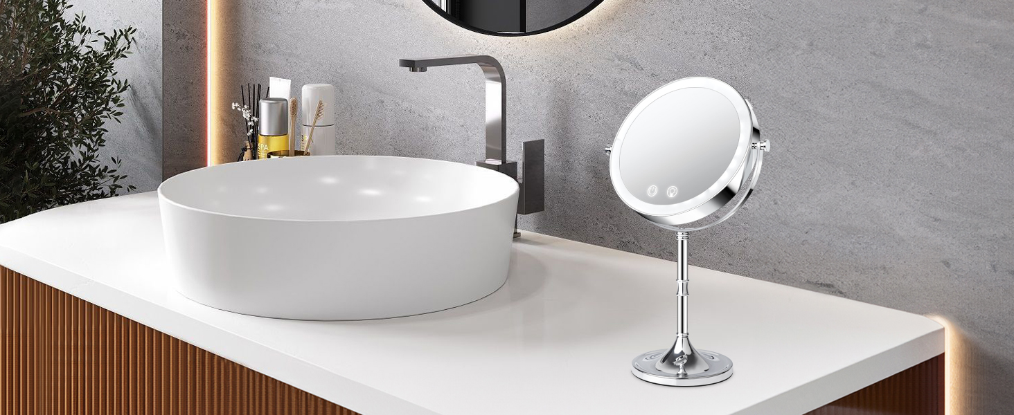 lighted makeup mirror