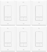 6 Pack Smart LED Dimmer Switch, Single Pole, Neutral Wire Required, Works with Alexa &amp; Google Hom...