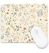 BLYKVGHQ Square Mouse Pad Watercolor Wildflowers Mouse Mat Small Office Mouse Mat Non-Slip Rubber...