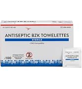 Balego Antiseptic Wipes, Benzalkonium Towelette Bzk, First Aid, Individually Packaged, 5 X 7 Inch...