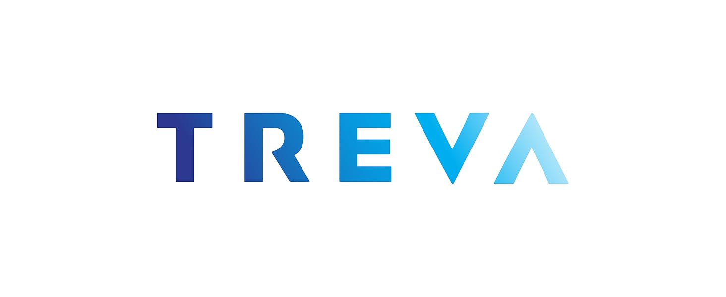 Treva blue gradient logo on white background