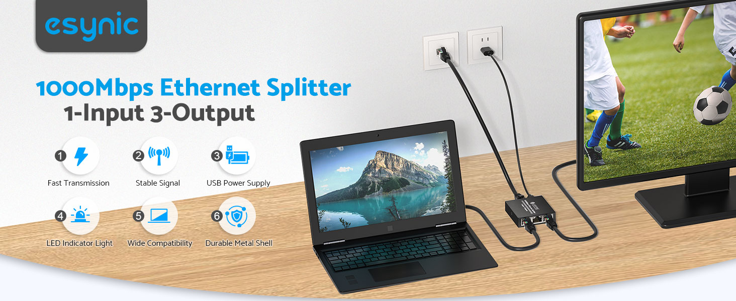 High Speed Ethermet Splitter 1 to 3