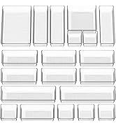 SimpleHouseware Clear Plastic Drawer Organizers (6S, 7M, 5L, 1 XL, 1XXL), 20 Pack