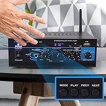 Home Audio Power Amplifier System - 2X40W Mini Dual Channel Mixer Sound Stereo Receiver Box