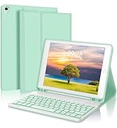 iPad 9th 2021/8th/7th Generation Keyboard Case, 7 Colors Backlit Detachable Keyboard Slim Folio S...