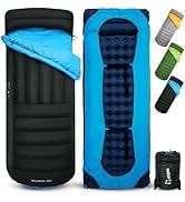 ATEPA Down Sleeping Bag, Recycled 650FP 4 Season Summer &amp; Winter Compact Rectangle Lightweight Wa...