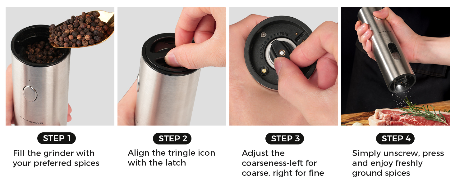 electric pepper and salt grinder salt &amp; pepper shaker sets salt dispenser electric salt grinder