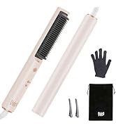 Quico Hair Straightener Brush, Ionic Straightening Brush for Women, Ceramic Hair Straightener Com...