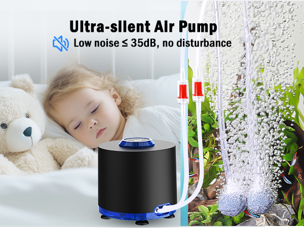AQQA Aquarium Air Pump
