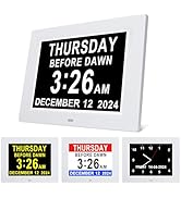 Johnziny 2025 New 8 inch Digital Clock for Seniors,Large Dementia Clocks Display Digital Calendar...