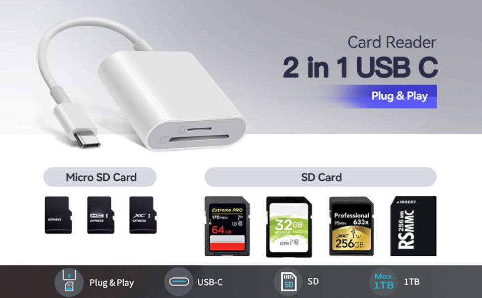 USB C SD Card Reader